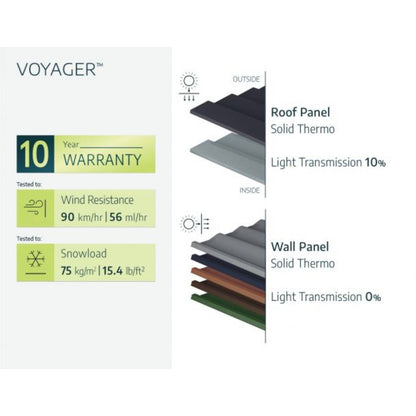 Armario de jardín Voyager gris Canopia