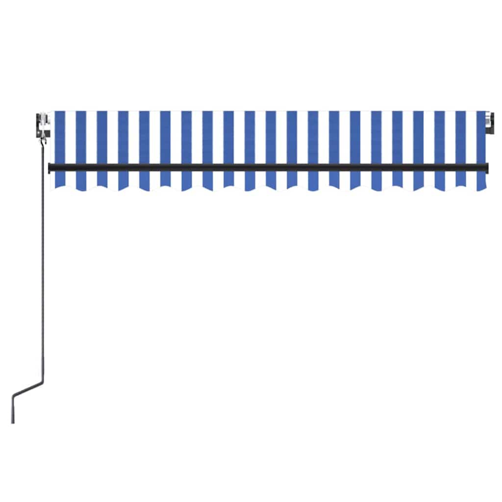 Toldo Automático Led Sensor De Viento Azul Y Blanco 350x250 Cm_3