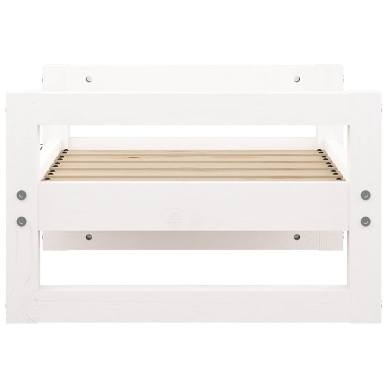 Vidaxl Cama Para Perros Madera Maciza De Pino Blanco 55,5x45,5x28 Cm_5