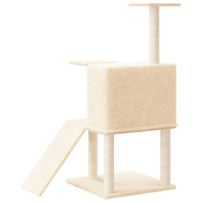 Vidaxl Rascador Para Gatos Con Postes De Sisal Crema 109 Cm_4