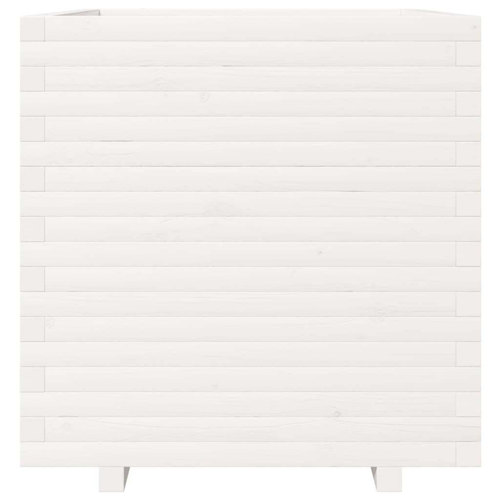 Jardinera Madera Maciza De Pino Blanco 70x70x72,5 Cm_4