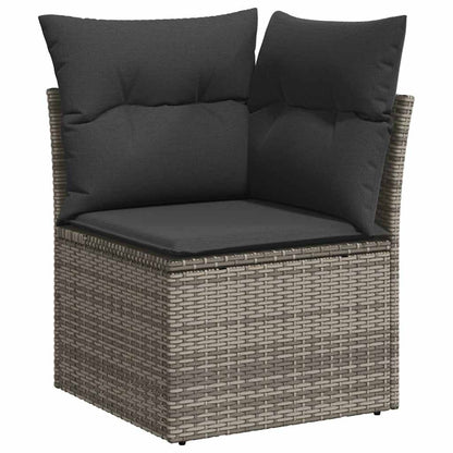 Set De Muebles De Jardín 6 Pzas Y Cojines Ratán Sintético Gris / Vetonek_1
