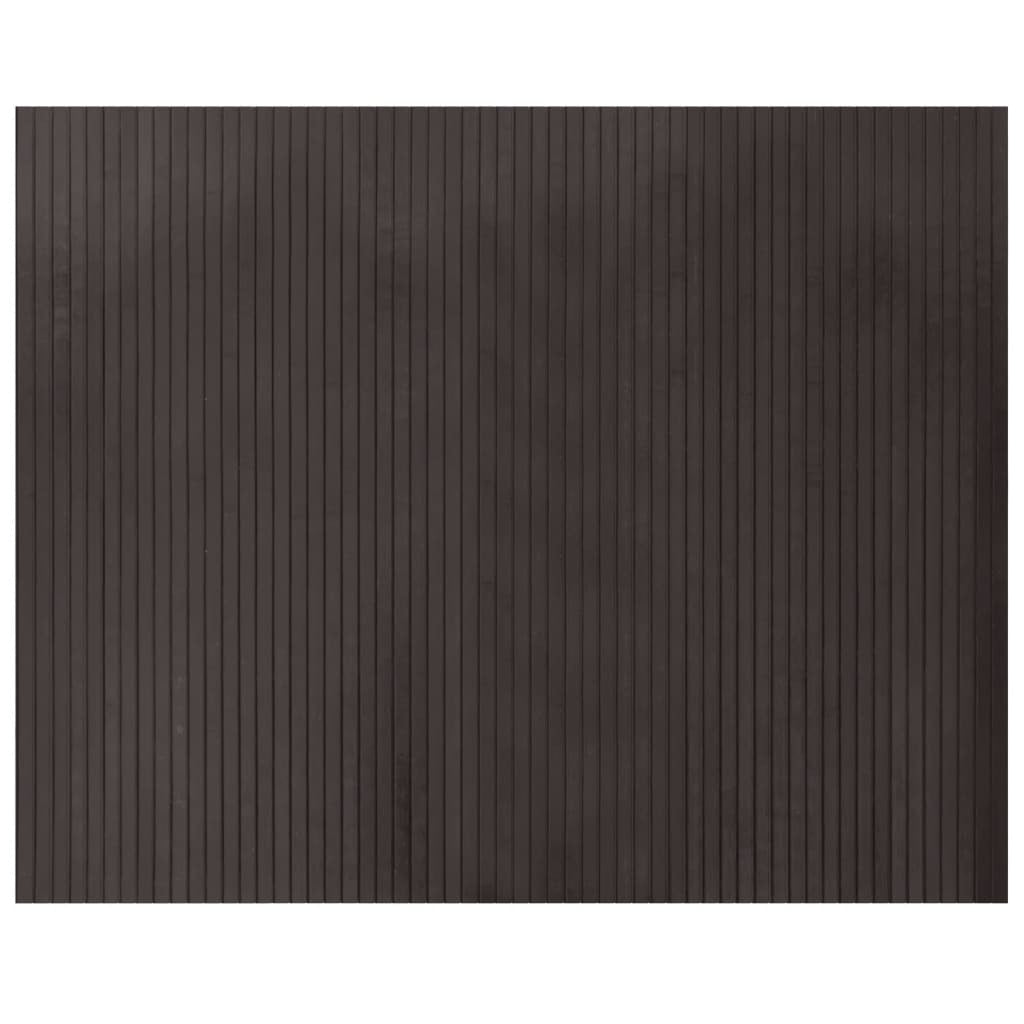 Vidaxl Alfombra Rectangular Bambú Marrón Oscuro 80x100 Cm_0