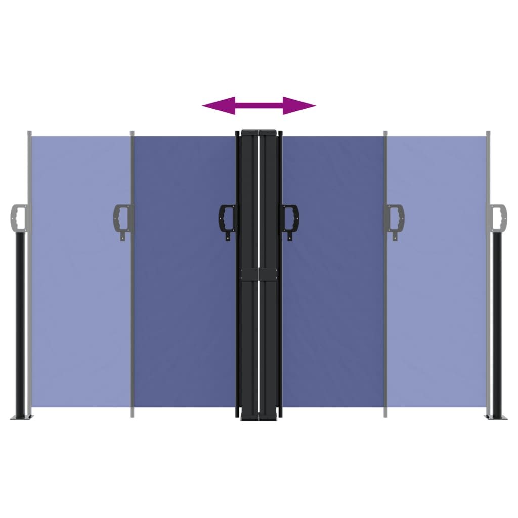 Vidaxl Toldo Lateral Retráctil Azul 140x600 Cm_4