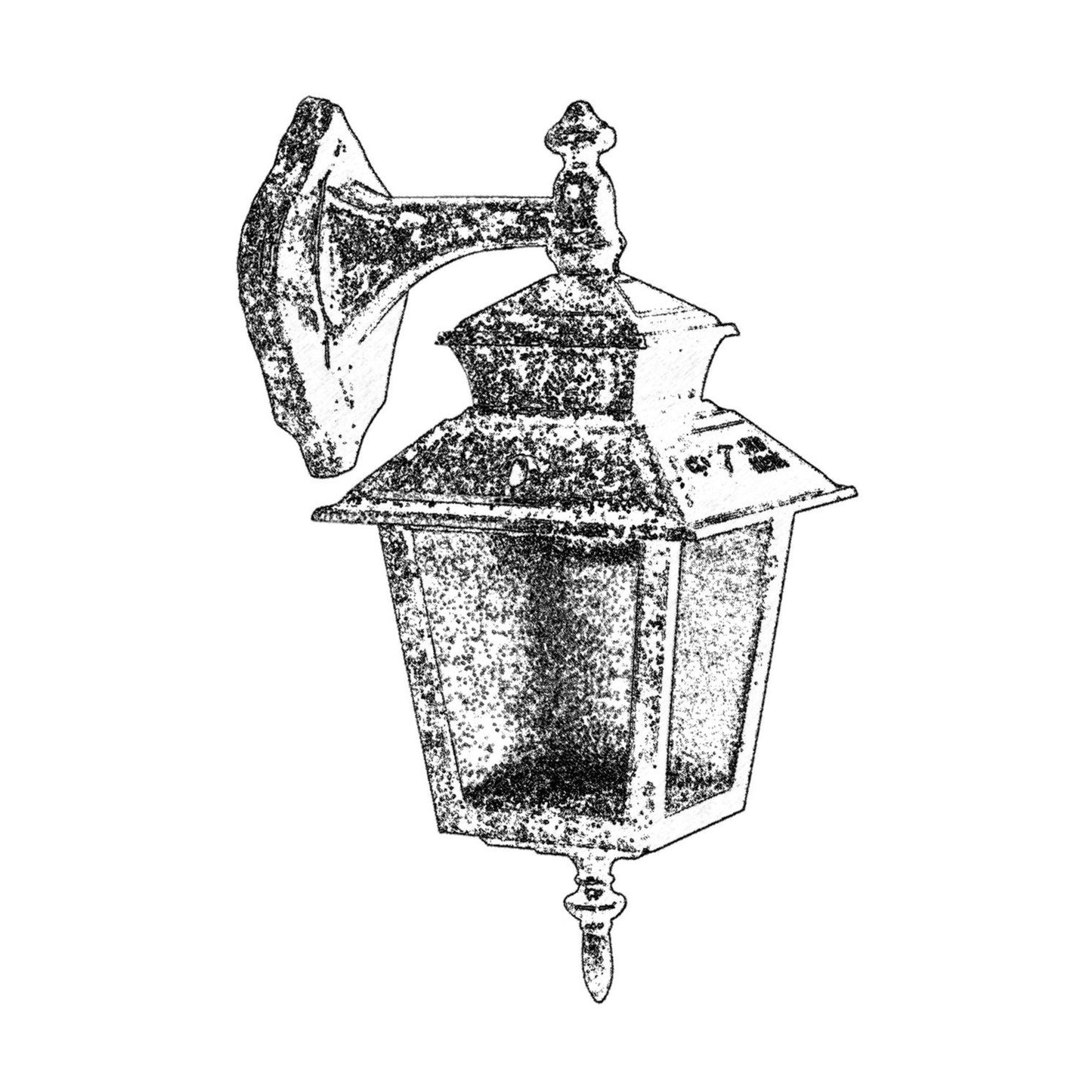 Aplique De Pared Para Exterior, Abs , Marrón, 25x18x38, Casquillo E 27 Max 60 W