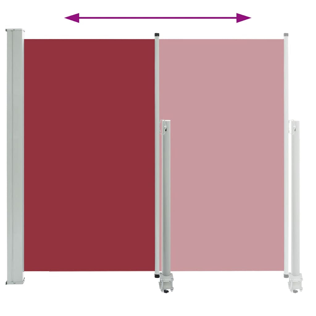 Vidaxl Toldo Lateral Retráctil De Jardín Rojo 160x300 Cm_3