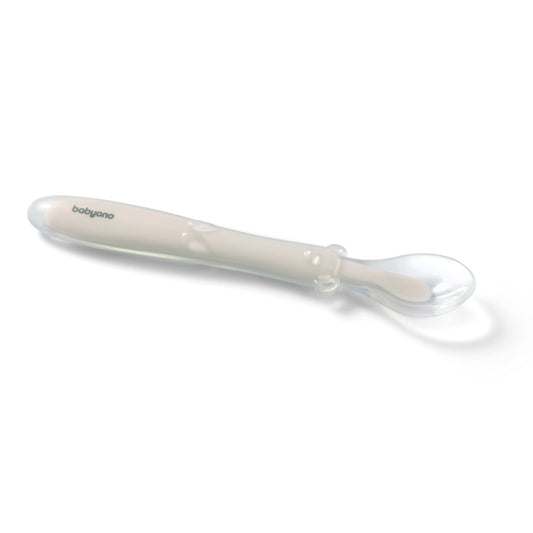Cuchara De Silicona Flexible Para Bebés Beige_0