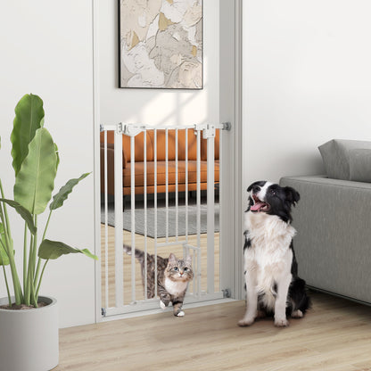 Pawhut Barrera De Seguridad De Perros Escaleras Puertas 74-80 Cm Altura 91,4 Cm_1