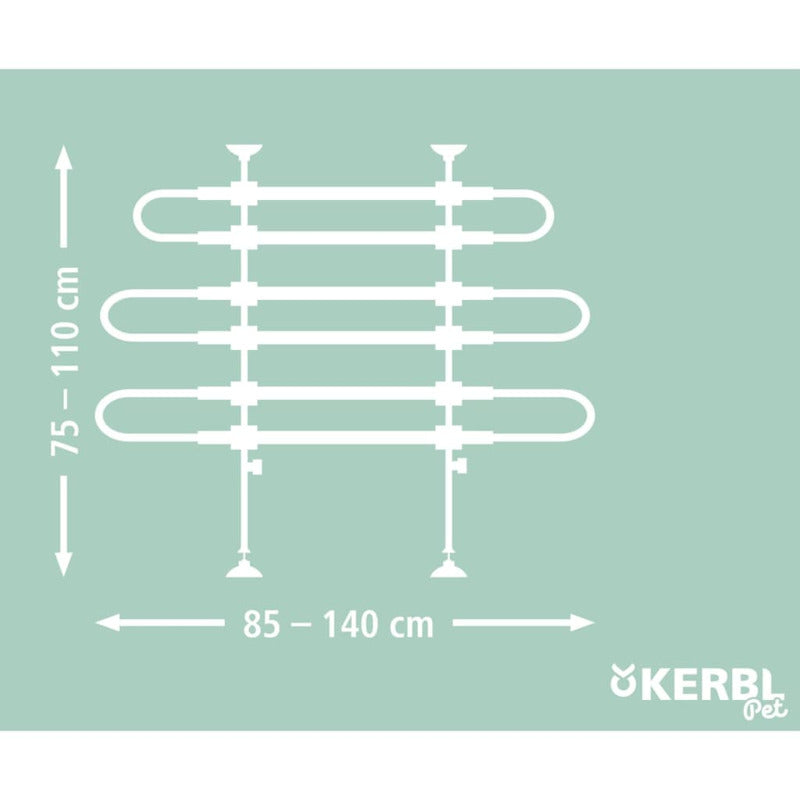 Kerbl Panel De Seguridad De Coche Para Mascotas Negro 75-110 Cm_5