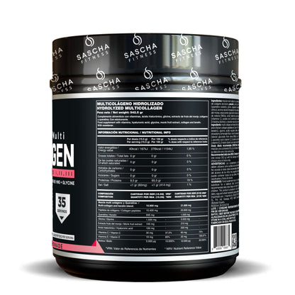 Colágeno Multi Hidrolizado Sabor Limonada De Fresa - Sascha Fitness España