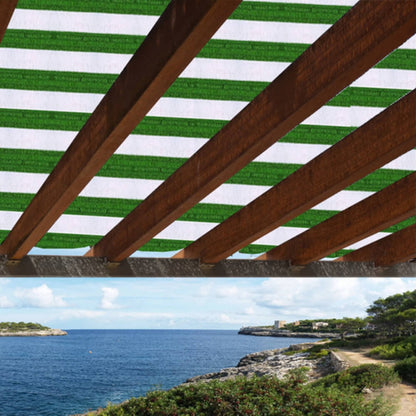 Bonerva | Malla De Sombreo Ratcher Verde-blanca | Varias Medidas_1