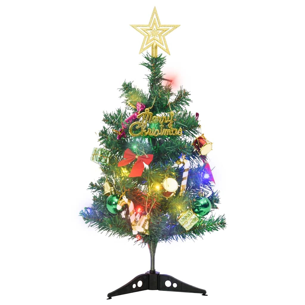 Vidaxl Mini Árbol De Navidad Artificial Con 20 Luces Led Verde 45 Cm_3