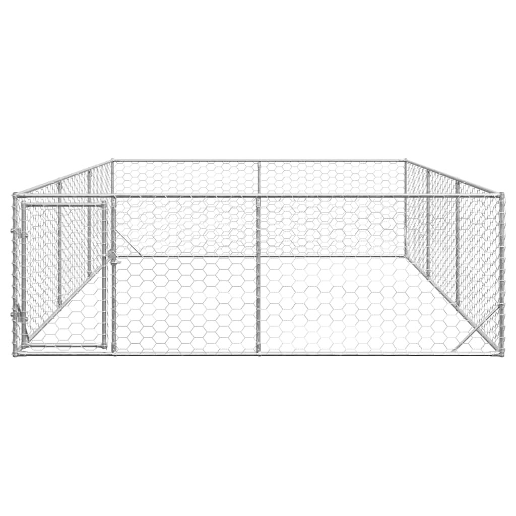 Caseta Para Perros De Exterior Con Puerta De Acero Galvanizado (3 X 4 X 1 M)_2