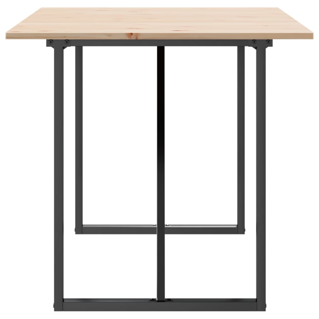 Mesa De Comedor Marco O Madera Maciza Pino Y Acero 160x80x75cm_3