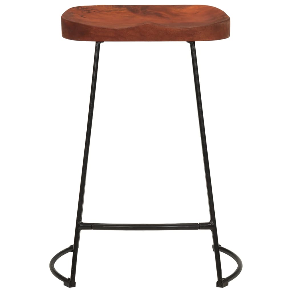 Taburetes De Bar Gavin 2 Uds Madera Mango Maciza 45x40x63 Cm_2