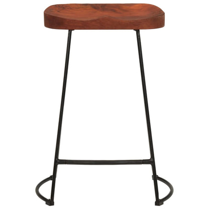 Taburetes De Bar Gavin 2 Uds Madera Mango Maciza 45x40x63 Cm_2