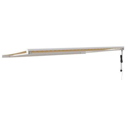 Vidaxl Toldo Retráctil Aluminio Y Tela Amarillo Y Blanco 5x3 M_4