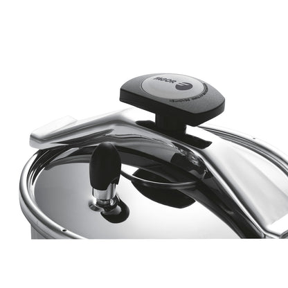 Olla Presión 6 Litros, Inducción, Express, Acero Inox. 18/10 Todas Cocinas, Fondo Termodifusor Fagor Clásica Bombe 6 Plata
