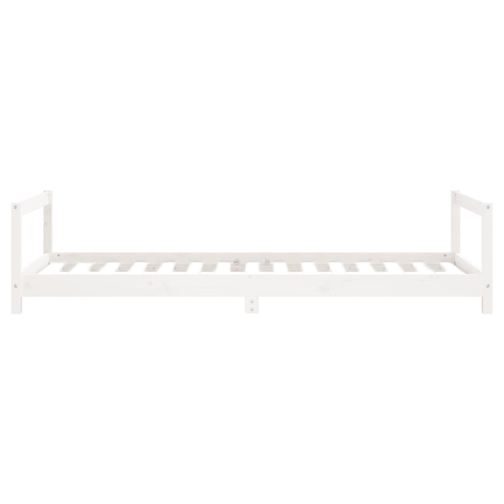 Vidaxl Estructura De Cama Para Niños Madera De Pino Blanco 90x190 Cm_4