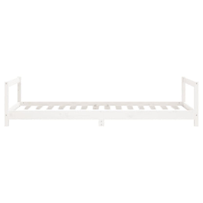 Vidaxl Estructura De Cama Para Niños Madera De Pino Blanco 90x190 Cm_4