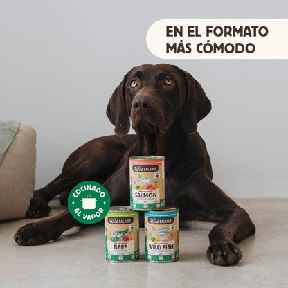 Lata de Salmón y Ternera BARF para perros Wild Balance 400 g