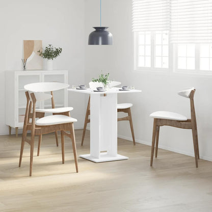 Mesa De Bistró De Madera Contrachapada Blanco 60x60x75 Cm_1