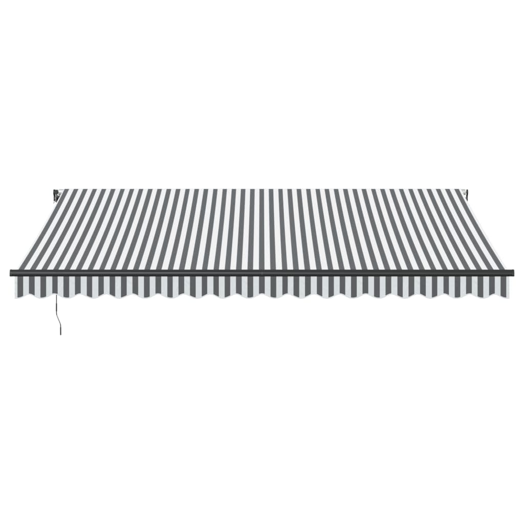 Toldo Retráctil Automático Luz Led Antracita Blanco 450x350 Cm_3