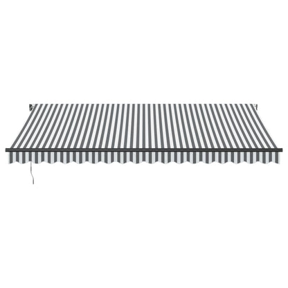Toldo Retráctil Automático Luz Led Antracita Blanco 450x350 Cm_3