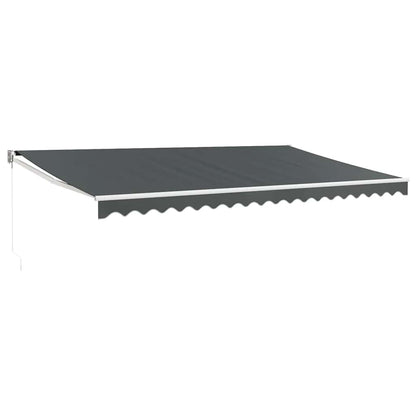 Toldo Retráctil Aluminio Y Tela Gris Antracita 5x3 M_0