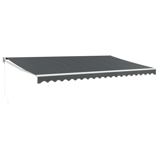 Toldo Retráctil Aluminio Y Tela Gris Antracita 5x3 M_0