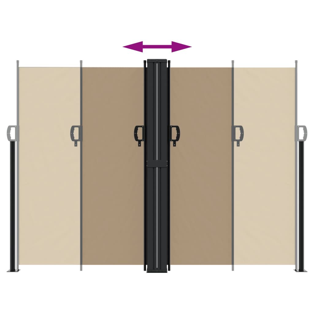 Vidaxl Toldo Lateral Retráctil Gris Taupe 180x1200 Cm_4