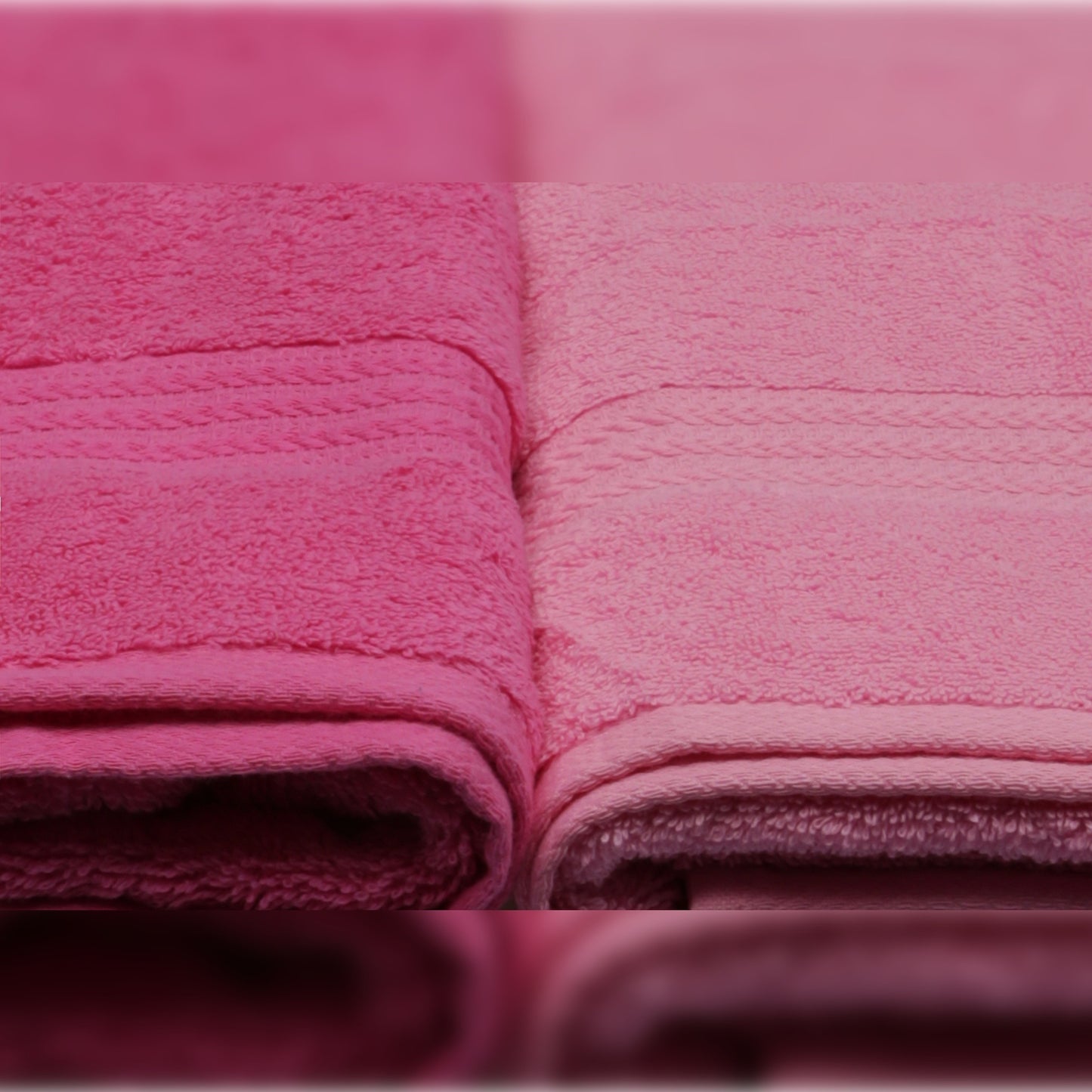 Juego De Toallas De Baño (4 Piezas) Rosa Claro, Rosa, Rosa Palo, Fucsia_2