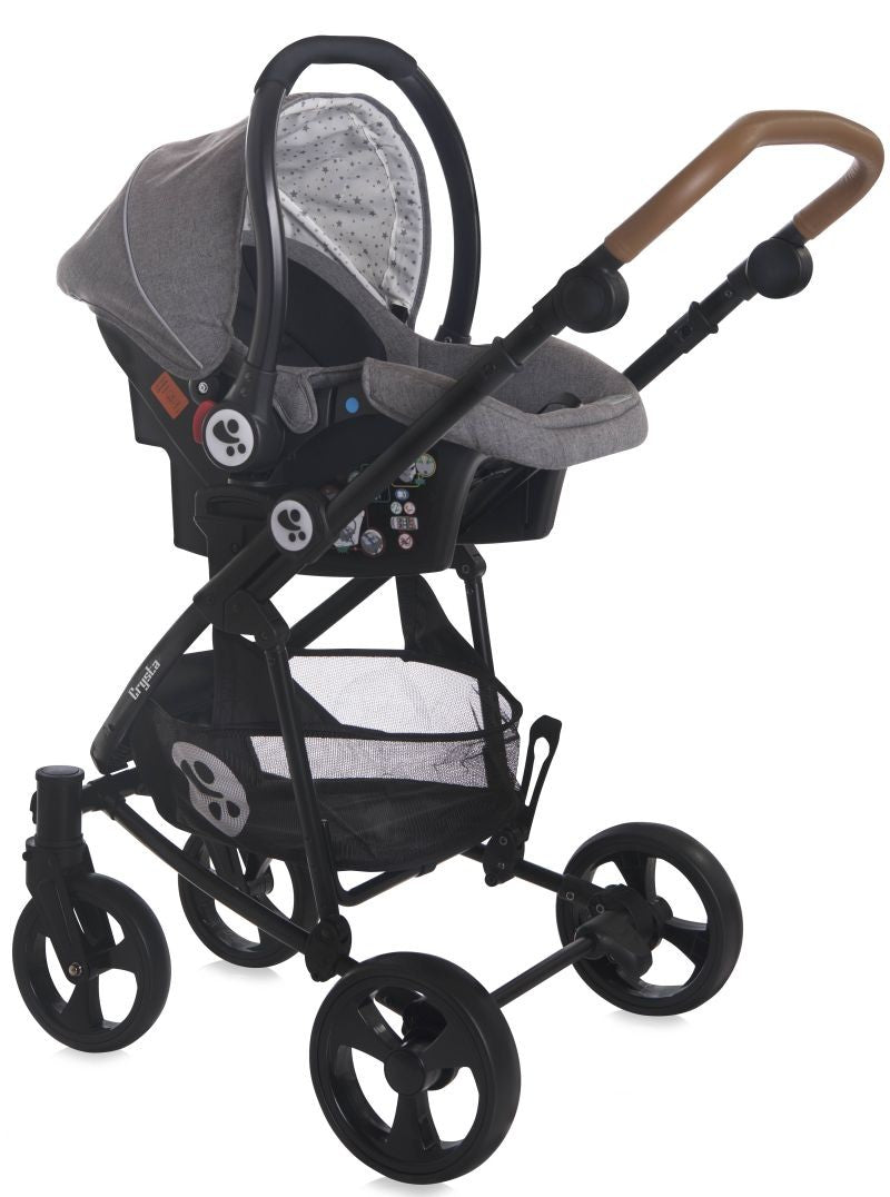 Carrito De Bebé Trio Con Capazo Duro Crysta Hasta 22 Kg Cool Grey_4