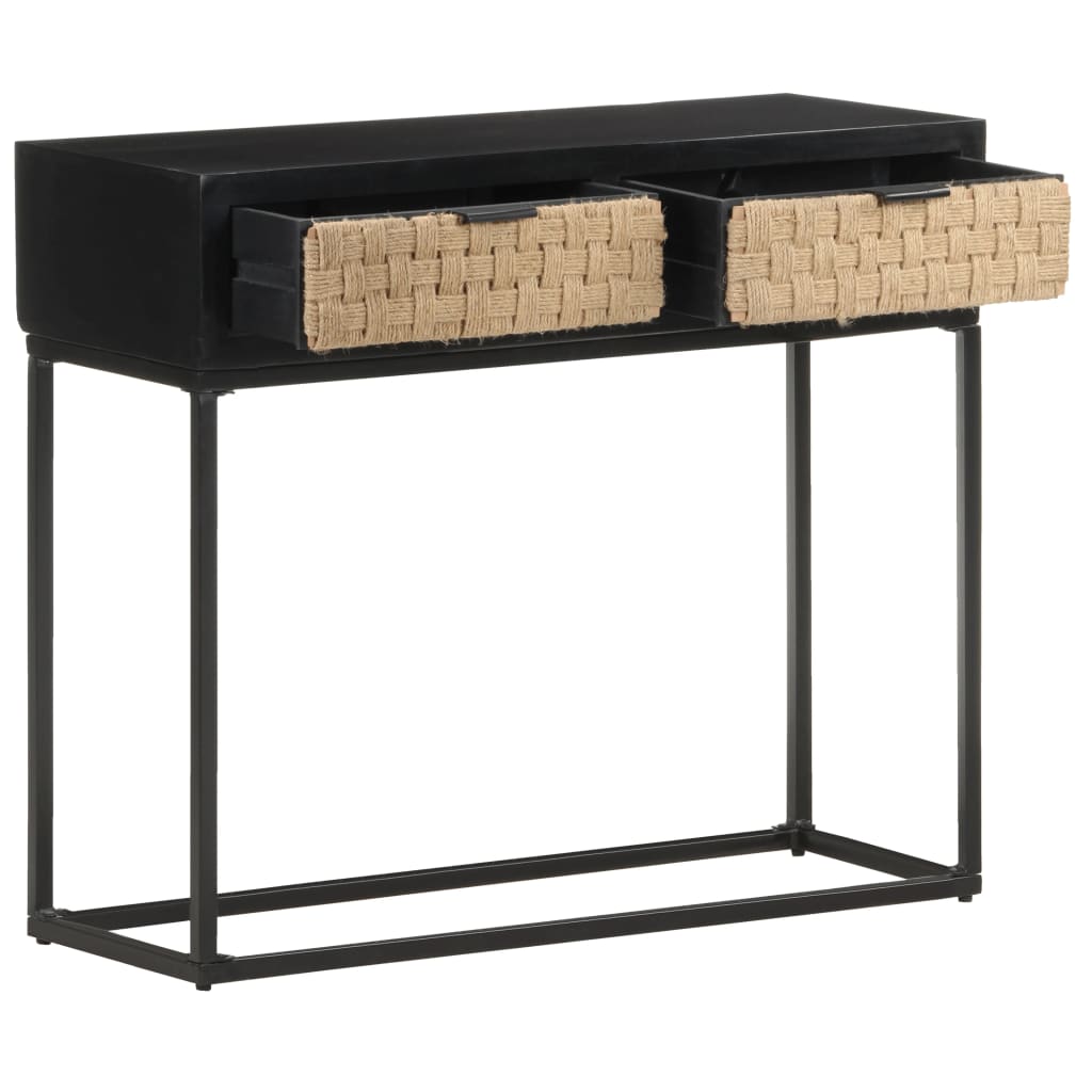 Mesa Consola De Madera Maciza De Mango 90x35x76 Cm_1