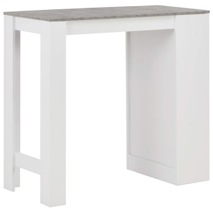 Mesa Alta De Cocina Con Estantería Blanca 110x50x103 Cm_1