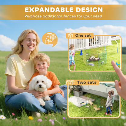 Pawhut Parque Plegable Para Mascotas De 6 Paneles De Alambre Para Jardín Ø120x60_4