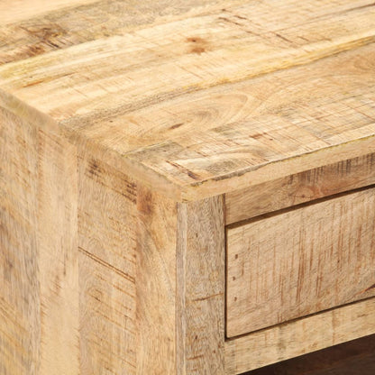 Mesa De Centro De Madera Maciza De Mango Rugosa 88x50x38 Cm_4