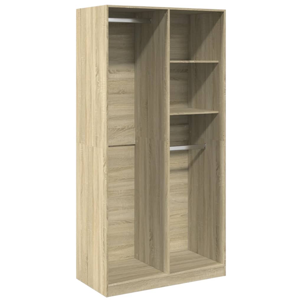 Armario Madera Contrachapada Color Roble Sonoma 100x50x200 Cm_0