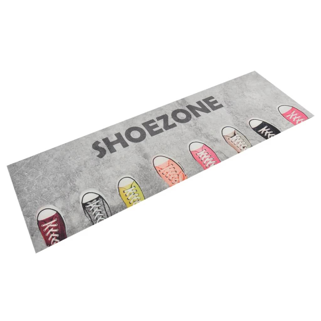 Vidaxl Alfombra De Cocina Lavable Terciopelo Dibujo Zapatos 60x180 Cm_0