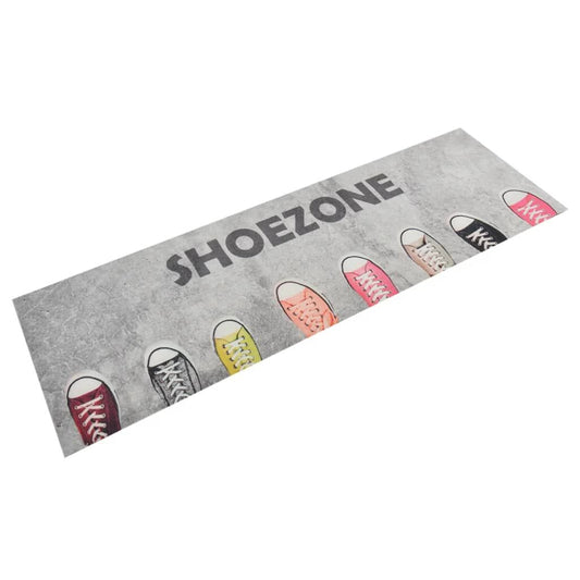 Vidaxl Alfombra De Cocina Lavable Terciopelo Dibujo Zapatos 60x180 Cm_0