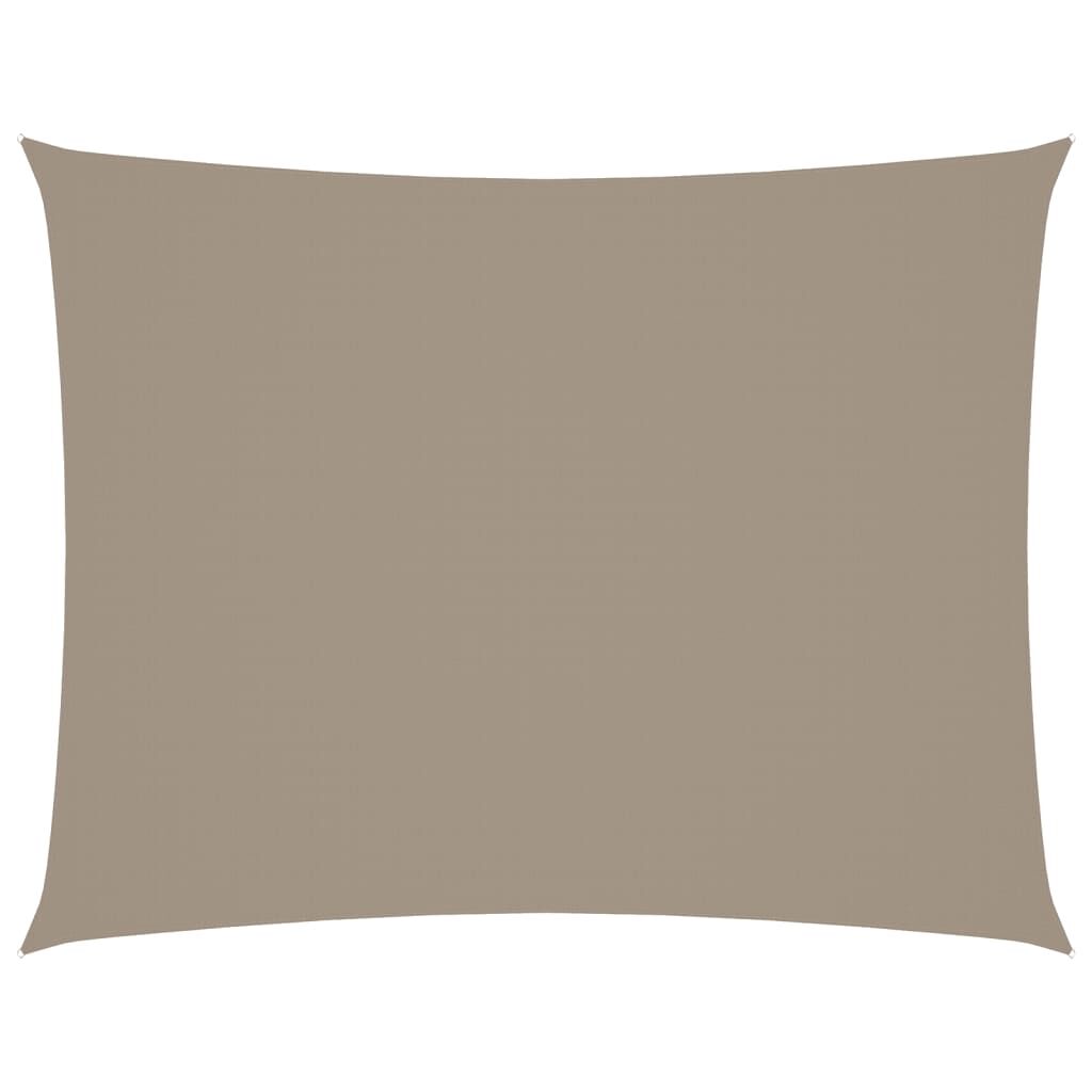 Vidaxl Toldo De Vela Rectangular Tela Oxford Gris Taupe 5x6 M_0