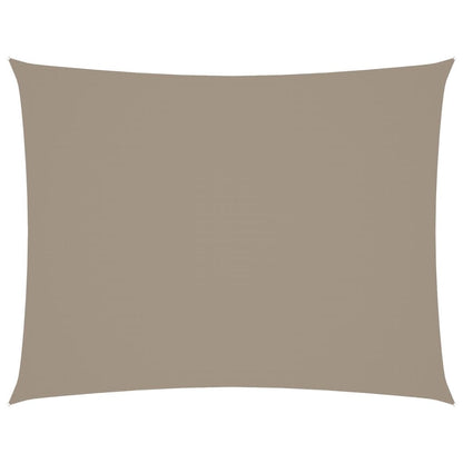 Vidaxl Toldo De Vela Rectangular Tela Oxford Gris Taupe 5x6 M_0