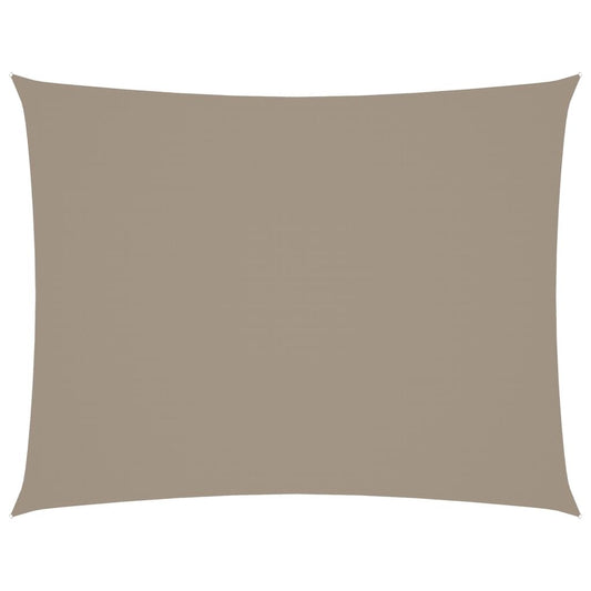 Vidaxl Toldo De Vela Rectangular Tela Oxford Gris Taupe 5x6 M_0