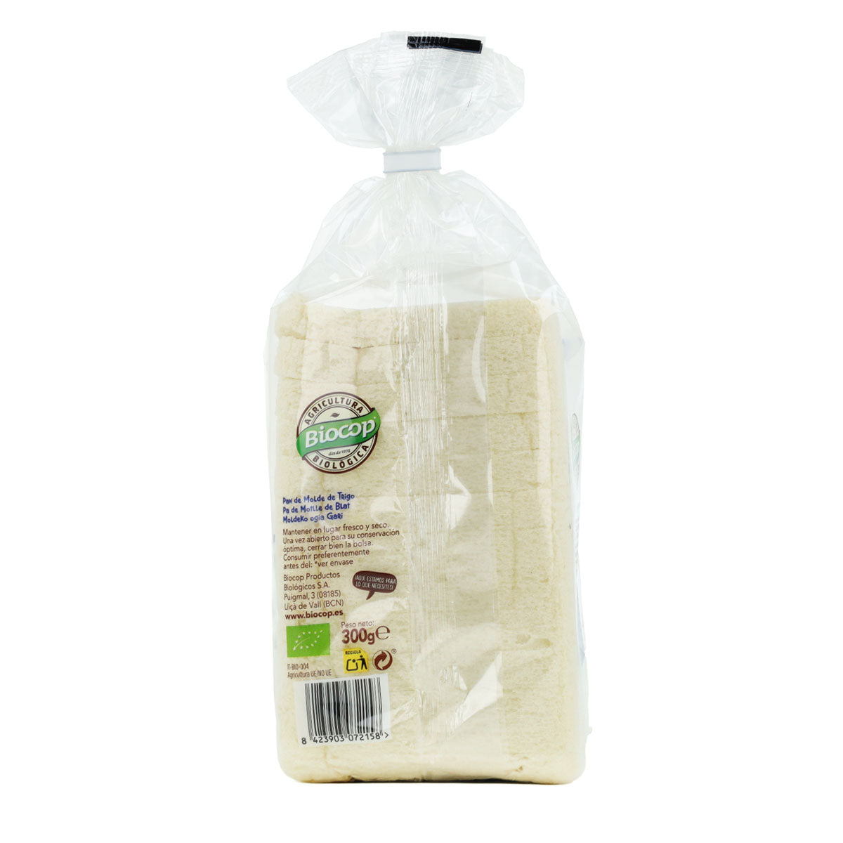 Pan de Molde Clásico Sin Corteza BIO Biocop 300 g
