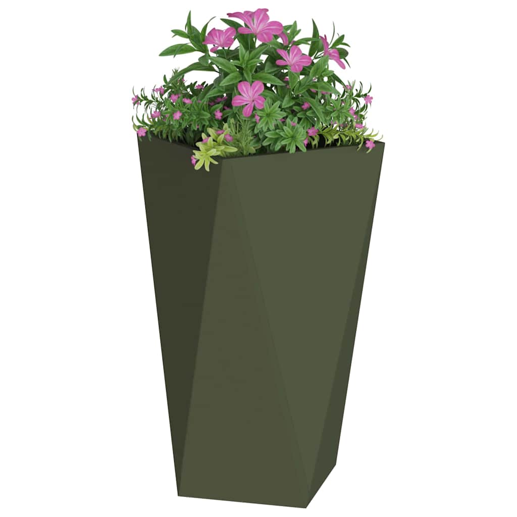 Jardinera Verde Oliva 40 X 40 X 75 Cm Acero_2