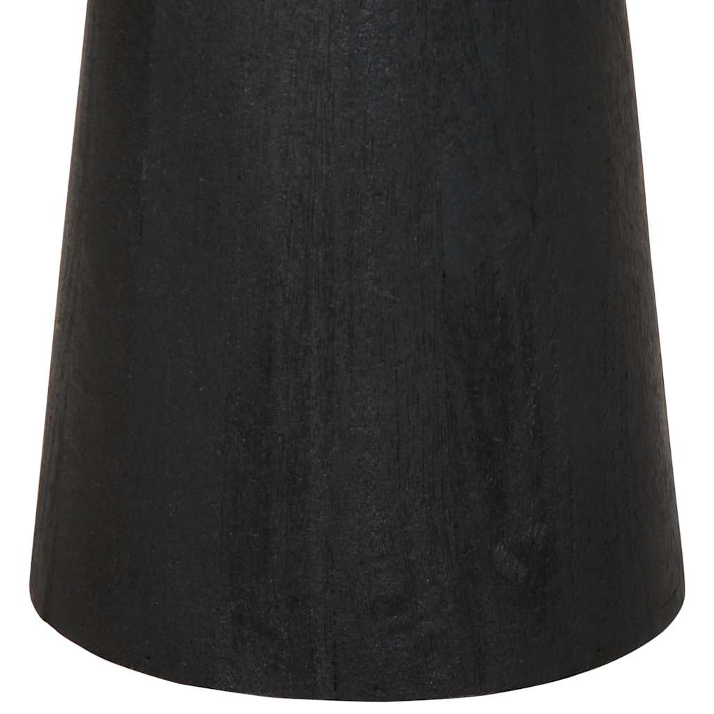 Mesa Auxiliar Madera Maciza De Mango Negra Ø30x60 Cm_4