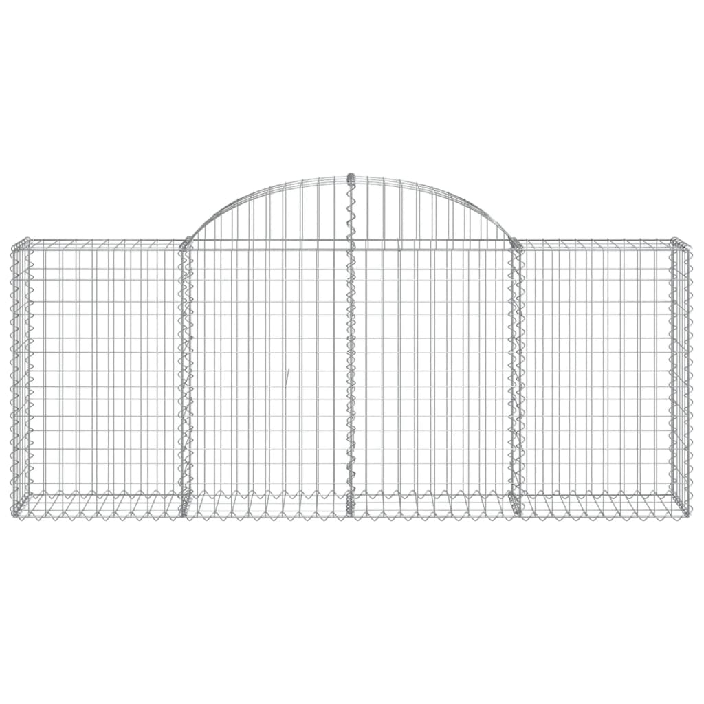 Cestas De Gaviones 2 Uds Forma De Arco Hierro 200x30x80/100 Cm_3
