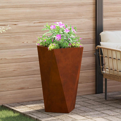 Jardinera 2 Uds. Oxidado 40 X 40 X 75 Cm Acero Autopatinable_3