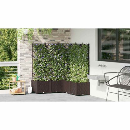 Macetero De Jardín 5 Uds. Marrón 120 X 120 X 143 Cm Pp_3