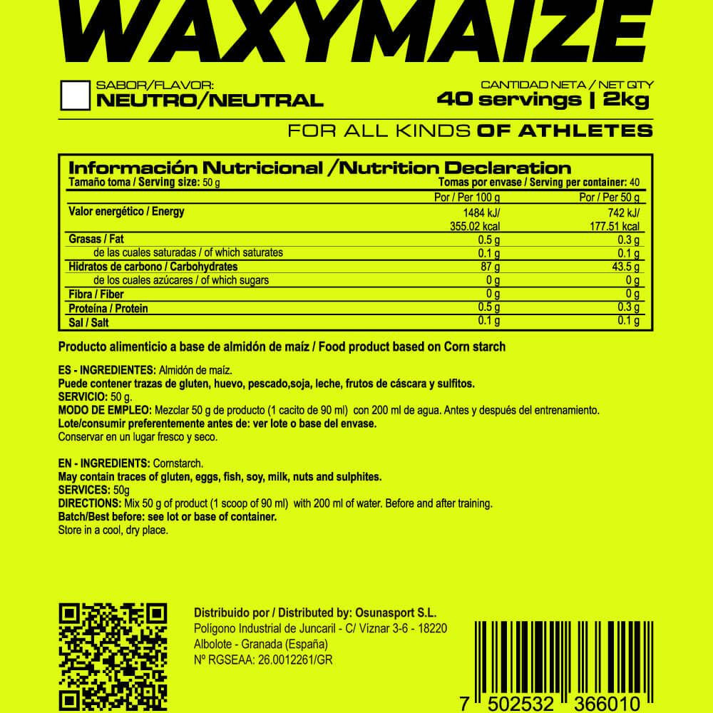 Waxymaize (amilopectina) - 2kg - Neutro - Mejora El Rendimiento - Masmusculo_4